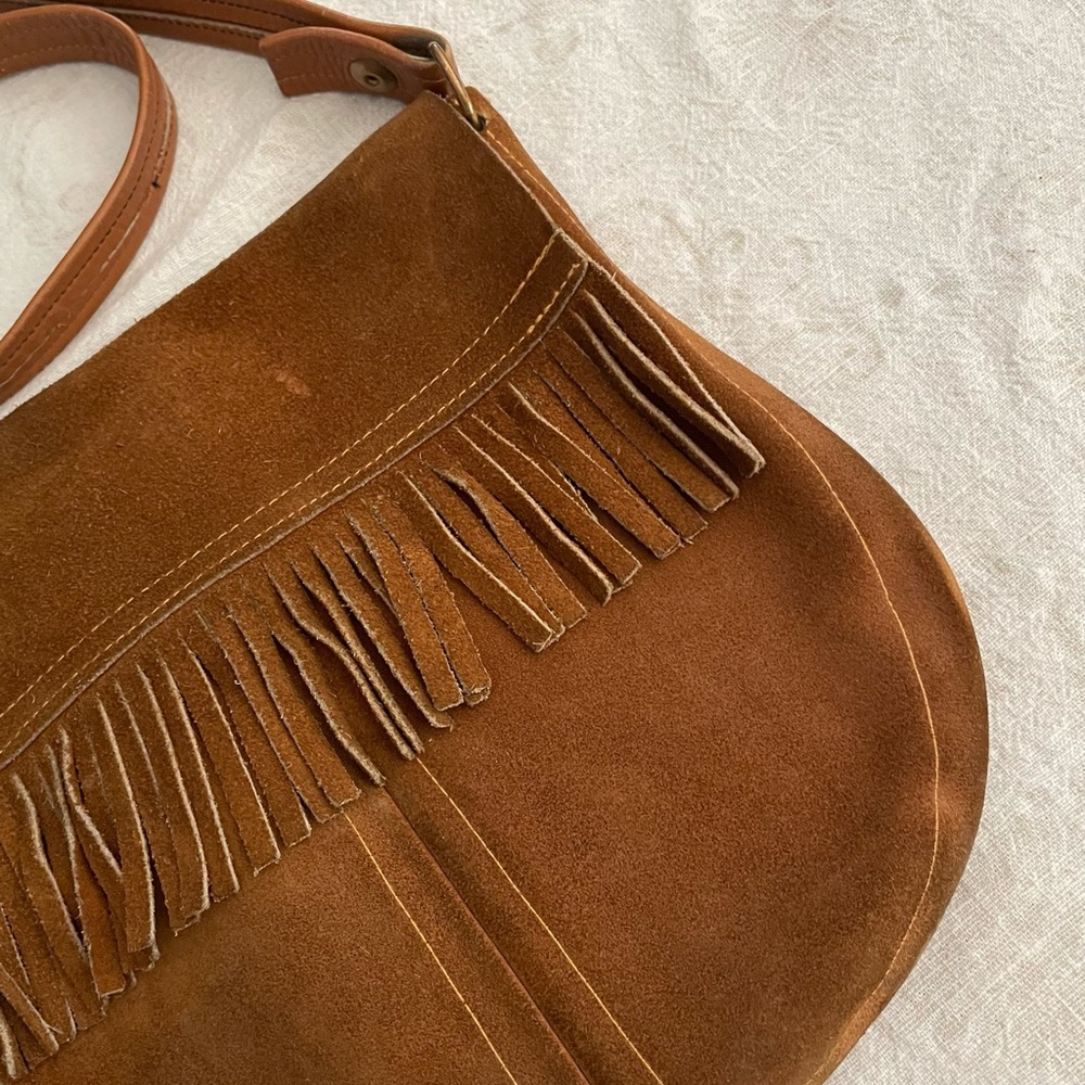 VINTAGE Boho/Western Leather Handbag - Picture 2 of 7